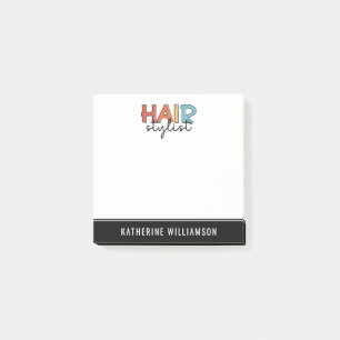 Personalized Hair Stylist Retro Hairdresser Gift Post-it Notes