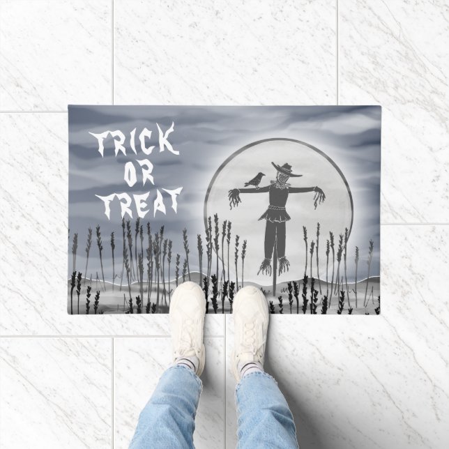 Personalized Halloween Horror Creepy Scarecrow Doormat (Indoor)