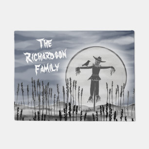 Personalized Halloween Horror Creepy Scarecrow  Doormat