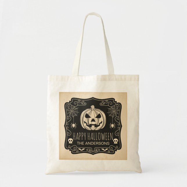 Personalized Halloween Trick or Treat | Tote Bag (Front)