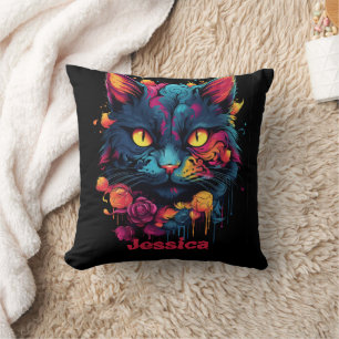 Personalized Halloween/Witch/Wizard/Scary Cat Cushion