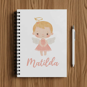 Personalized hand drawn Christmas angel  Notebook