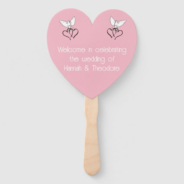 Personalized Hand Fan - Wedding Keepsake (Front)