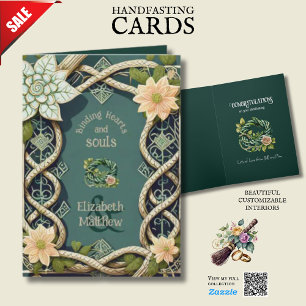PERSONALIZED HANDFASTING IRISH CELTIC KNOTS  CARD