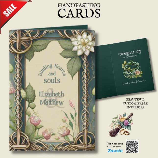 PERSONALIZED HANDFASTING IRISH CELTIC KNOTS  CARD (Creator Uploaded)