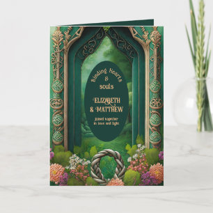 PERSONALIZED HANDFASTING IRISH CELTIC KNOTS  CARD