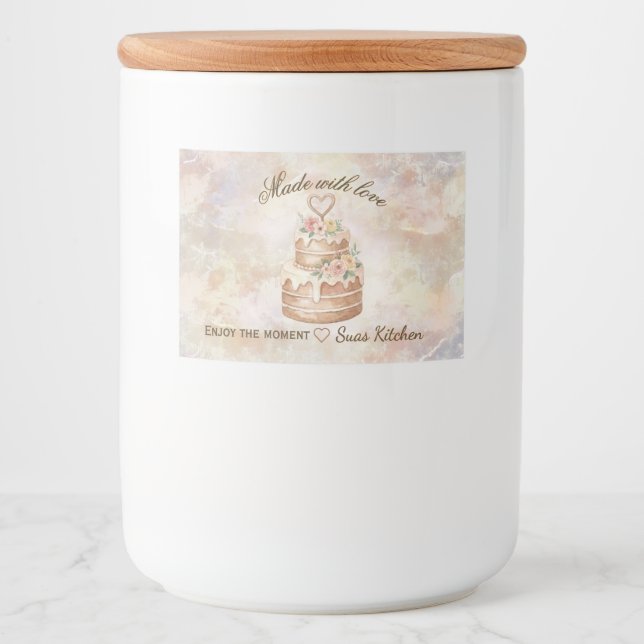 Personalized Handmade- Love custom kitchen lable Food Label (Front)