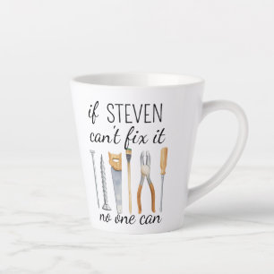 PERSONALIZED Handyman Mug, Carpenter Gift, Constru Latte Mug