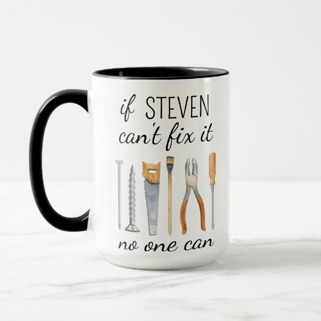 PERSONALIZED Handyman Mug, Carpenter Gift, Constru Mug (Left)