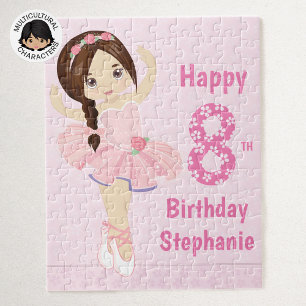 Personalized Happy Birthday Ballerina Jigsaw Puzzle