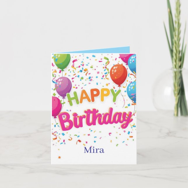 Personalized Happy Birthday Card (Front)
