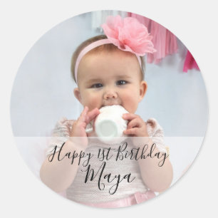 Personalized Happy Birthday Custom Photo Stickers