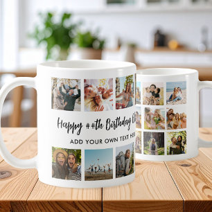 Personalized Happy Birthday Photo Collage Mug