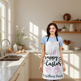 Personalized Happy Easter All-Over Print Apron