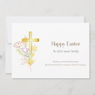 Personalized Happy Easter Christian Card 