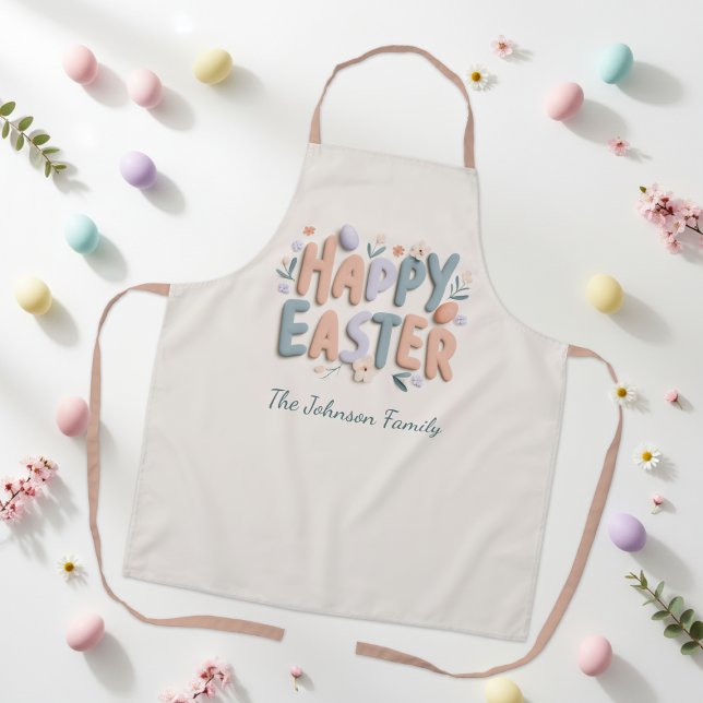 Personalized Happy Easter Family Apron (Creator Uploaded)
