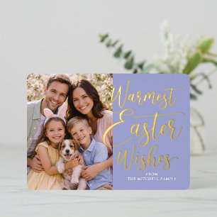 Personalized Happy Easter Family Photo Gold