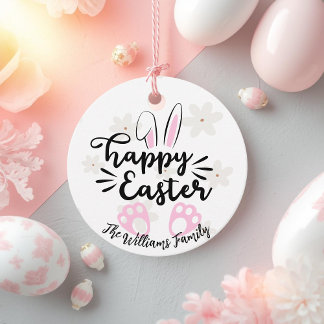 Personalized Happy Easter Favor Tags