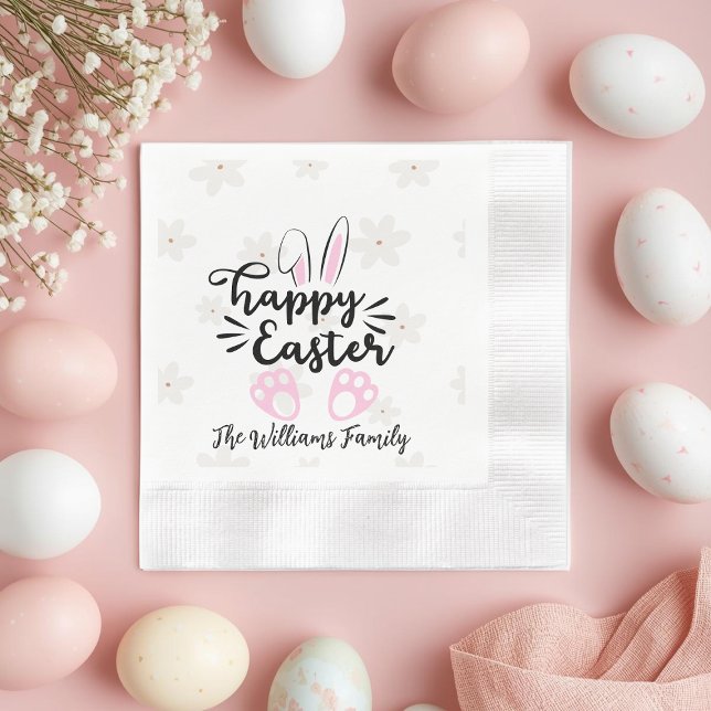 Personalized Happy Easter Paper Napkin (Creator Uploaded)
