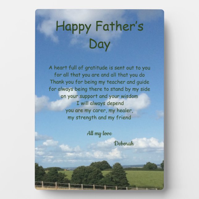 Personalized Happy Father’s Day Plaque (Front)