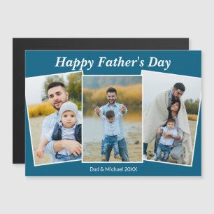 Personalized Happy Father's Day Photo Magnet Card