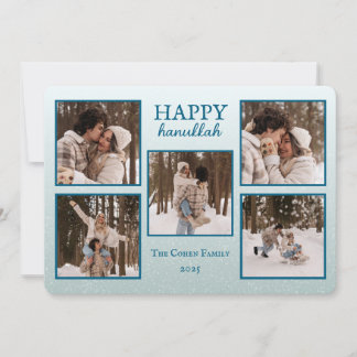 Personalized Happy Hanukkah Card with Photos