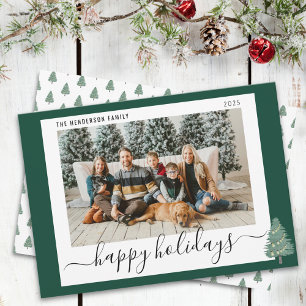 Personalized Happy Holidays Christmas Family Photo Holiday Card
