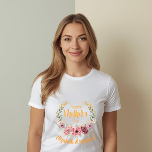 Personalized Happy Mother’s Day Floral T-Shirt  Tri-Blend Shirt