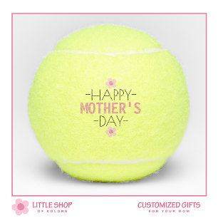 Personalized Happy Mothers Day Floral Tennis Balls
