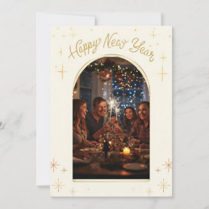 Personalized Happy New Year Greeting with my Photo Holiday Card