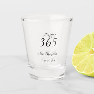 Personalized Happy New Years 12 New Chapters 365 Shot Glass