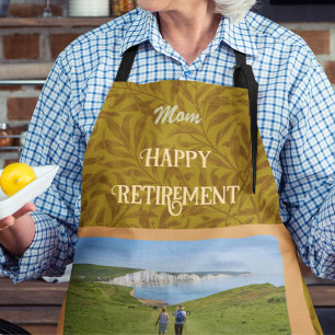 Personalized Happy Retirement Gifts for Mom Yellow Apron