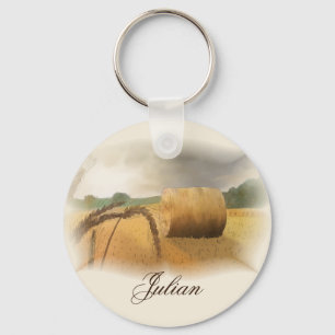 Personalized harvest time key ring