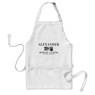 Personalized Head Chef Family Dad Husband Name Standard Apron