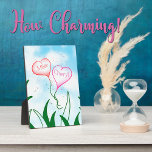 Personalized Heart Balloon Couple Name Plaque<br><div class="desc">Celebrate love with this personalized heart balloons plaque, featuring two whimsical heart balloons floating together, each customized with names. This romantic hand-illustrated design symbolizes connection, togetherness, and lasting love—making it a meaningful keepsake for couples. Perfect as an anniversary gift, Valentine’s Day decor, wedding or engagement present, or a sweet everyday...</div>
