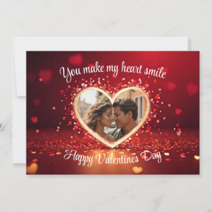 Personalized Heart Photo Frame Card