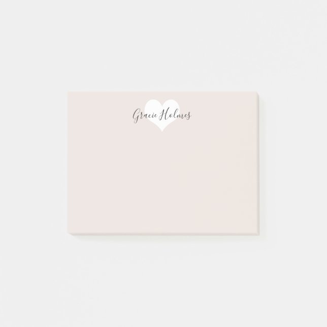 Personalized Heart Post It Notes (Front)