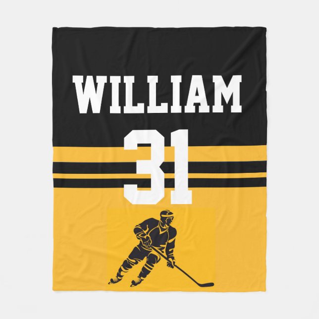 Personalized Hockey Blanket (Front)