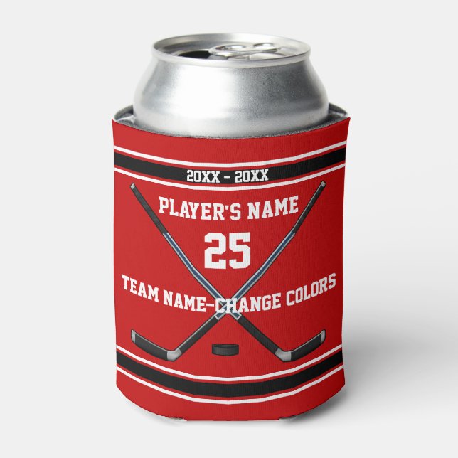 Personalized Hockey Gift Ideas for Players,  Coach Can Cooler (Can Front)