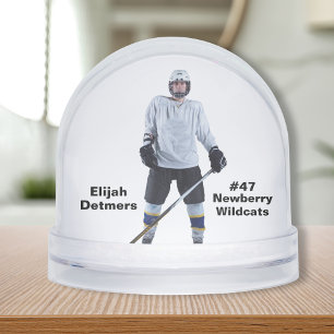  Personalized Hockey Player Snow Globe