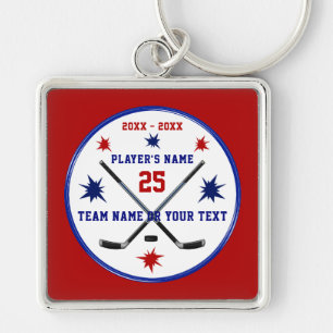 Personalized Hockey Team Gifts or Senior Hockey Key Ring