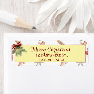 Personalized Holiday Bells & Pine Greenery 