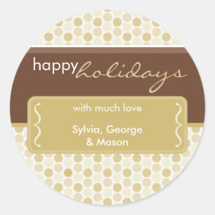 PERSONALIZED HOLIDAY STICKER :: spotted bracket 1