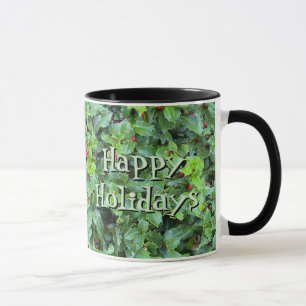 Personalized Holly Berry Christmas Holiday Gift Mu Mug
