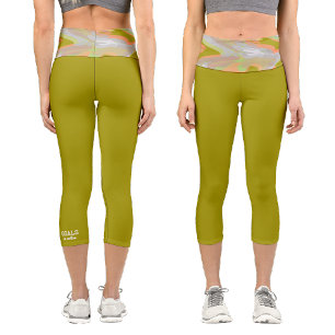 Personalized Holographic Camouflage Capri Leggings