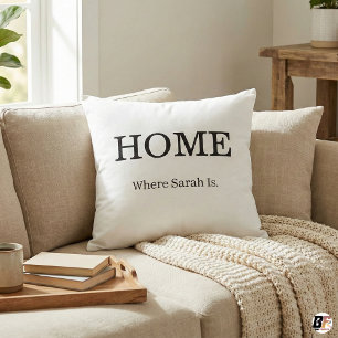 Personalized Home Quote Minimalist Typography Cust Cushion