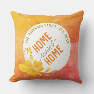 Personalized Home Sweet Home - Custom Family Name Cushion