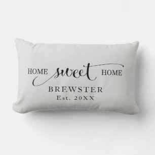 Personalized Home Sweet Home Family Name Lumbar Cushion