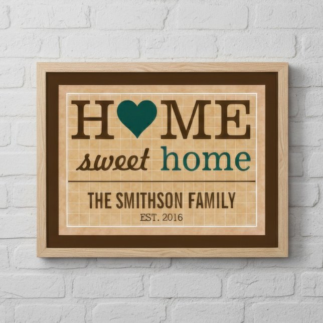 Personalized Home Sweet Home Family Welcome Poster (Creator Uploaded)