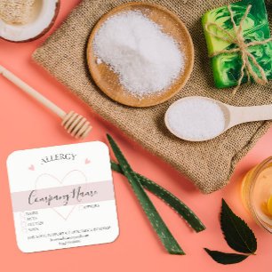 Personalized Homemade ALLERGY  Label